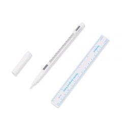 White surgical marker and ruler